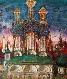 Yevgeny Kumankov, Moscow Church Cross, Acrylic on board