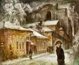 Yevgeny Kumankov, Winter Evening in Moscow, Oil on canvas