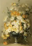 Margarita Hahn Vidal, Yellow Bouquet, Oil on masonite