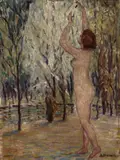 Athan Marusis, Nude in Landscape, Oil on canvas