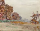 Laussat Richter Rogers, Hazy Landscape, Oil on canvas
