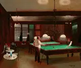 Nicholas, Pool Hall, Oil on canvas
