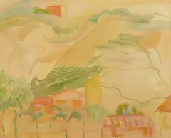 Mary Clark Holderness, Italian Landscape, Oil on canvas