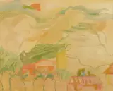 Mary Clark Holderness, Italian Landscape, Oil on canvas
