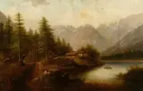 Charles Tenot, Parke aus der Augsburg, Oil on canvas