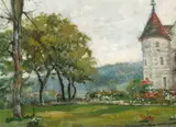 Helene Büchmann, Park Scene, Oil on canvas