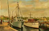Farquhar McGilliuray Knowles, Marina, Oil on board