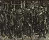 Albert Abramowitz, Breadline, Woodblock