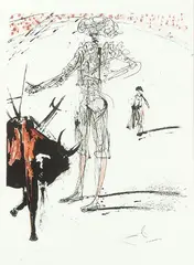 Salvador Dalí, The Bullfighter, Color lithograph - sight size: 21 in. x 29 1/2 in