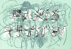 David Salle, Untitled, PARIS REVIEW, signed in pencil and dated 1982 and numbered 32/100, lower right