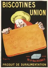 Leonetto Cappiello, Biscotines Union, Poster backed with linen