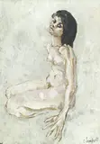 Claude Lacoudre, Nude, Oil on canvas