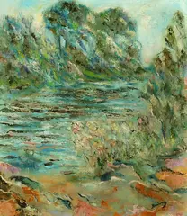 Pierre Eugène Montézin, Impressionist Landscape, Oil on board