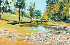 Michael Francis, Hughs River, 2000, Watercolor and goache on paper