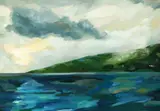 Mary Clark Holderness, Coastal Scene, Oil on canvas