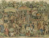 Gusti Putu Arca, Preparing for the Cremation, Oil on canvas