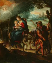 Adam Elsheimer, Untitled, FLIGHT INTO EGYPT, oil on copper