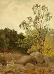 Downward Birch, Betwys Y Coed (Wales), Oil on canvas