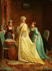 Florent Willems, The Proposition, Oil on panel