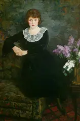 Ivan Djeneef, Untitled, PORTRAIT OF LOIS FISHER, oil on canvas