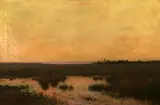 Max Weyl, Potomac Marshlands, Oil on canvas in fine period gold leaf frame