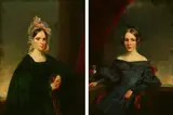 George Linen, A Pair of Portraits of Miss Catherine Swan and Mrs, SMITH CULTER (JANE SWAN), oil on panel