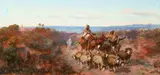 Paul Pascal, Untitled, BEDOUINS HERDING SHEEP IN THE DESERT, gouache on paper
