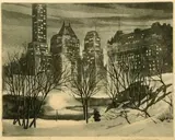 Samuel Margolies, Fifty Ninth and Fifth, Lithograph