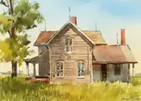 Ernest W. Spring, House, Watercolor on paper