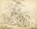 Francesco Bartolozzi, The Madonna and Child, Pen and ink