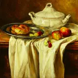 Krzysztof Krevasz, Still of Apples, Oil on canvas