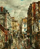 Raymond Besse, Montmartre, Oil on canvas