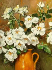 Untitled by Frances S. Eanes, STILL LIFE WITH YELLOW PITCHER, oil on canvas, sold May 2004