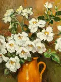 Frances S. Eanes, Untitled, STILL LIFE WITH YELLOW PITCHER, oil on canvas
