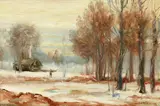 Edward J. Finley Timmons, Winter Landscape, Oil on canvas