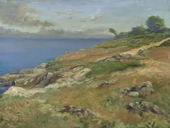 Peter Maclardie, Coastal View, Oil on canvas