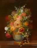 Ann Bell Eubank, Floral Still Life, Oil on canvas