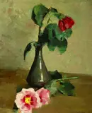 Charlotte Hoff, Floral Still Life, Oil on board