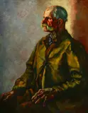 Harry Zee Hoffman, Portrait of a Man, Oil on canvas