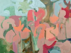 William Calfee, Abstraction, Gouache on paper