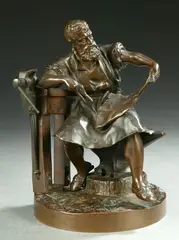 Hans Guradze, Untitled, BLACKSMITH, bronze, golden brown patina
