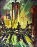Frederick Cornelius Alston, KNIGHT SHIFT:TWO WORKS, the first, The first, oil on canvas; the second, watercolor and gouache on board - The first: 36 in. x 28 in.; the second