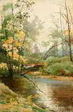 Albert Nikolajewitch Benois, Forest Stream, Watercolor