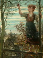 Otto Piltz, Evening Thoughts, Oil on canvas