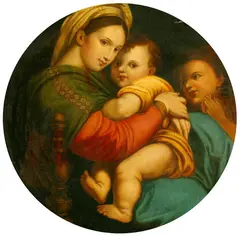 Untitled by Raphael, MADONNA DELLA SEGGIOLA, oil on canvas, sold May 2004