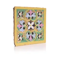Awn Pugin, Polychrome majolica pottery tile, c.1851