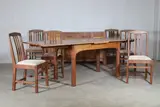 Stanley Webb Davies, Oak dining room suite, functionality and the natural beauty of wood. His works often featured oak and other fine woods