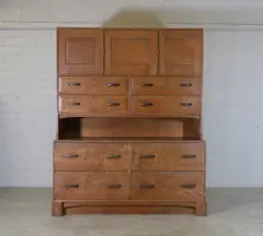 Stanley Webb Davies, Oak, 1942, chestnut and ebony cabinet