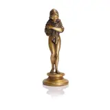 Dominique Alonzo, 'Le Freilleuse', c.1910, a gilt-bronze figure