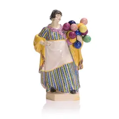 Charles Vyse, 1921, an earthenware figure of 'The Balloon Woman'